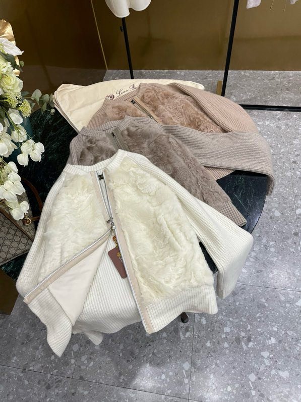 Blouse cashmere with removable fur фото 7