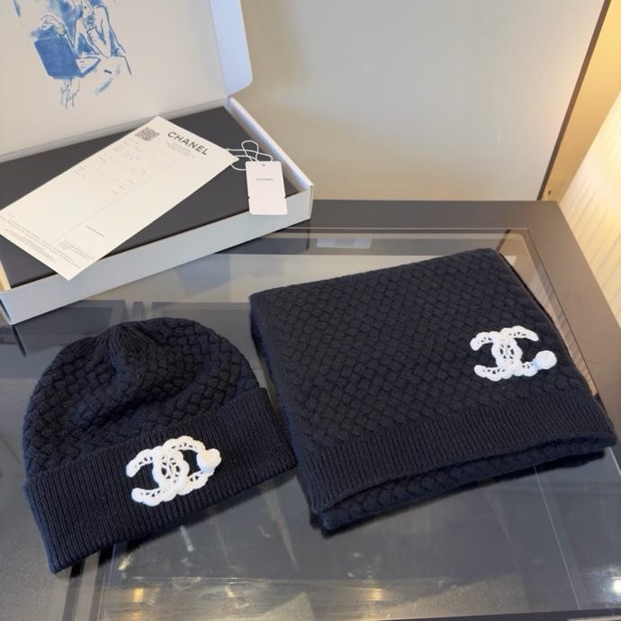 Комплект кашемировый шапка и шарф