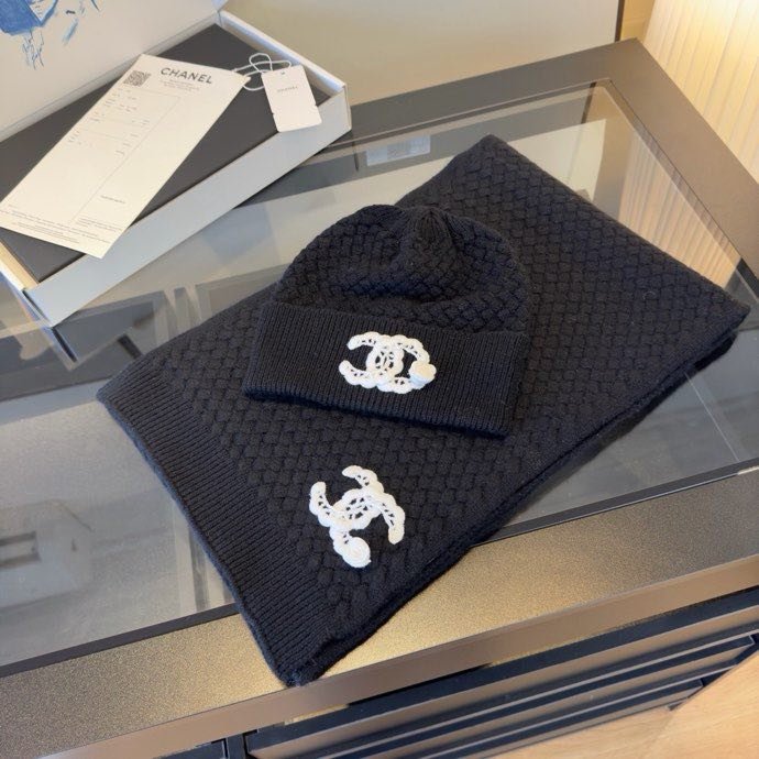 Комплект кашемировый шапка и шарф фото 2