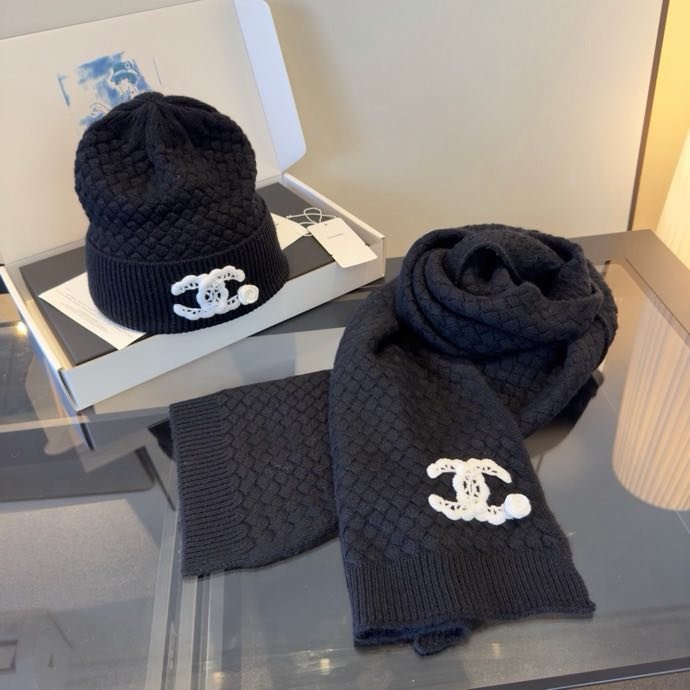 Комплект кашемировый шапка и шарф фото 3