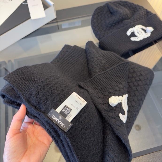 Комплект кашемировый шапка и шарф фото 4