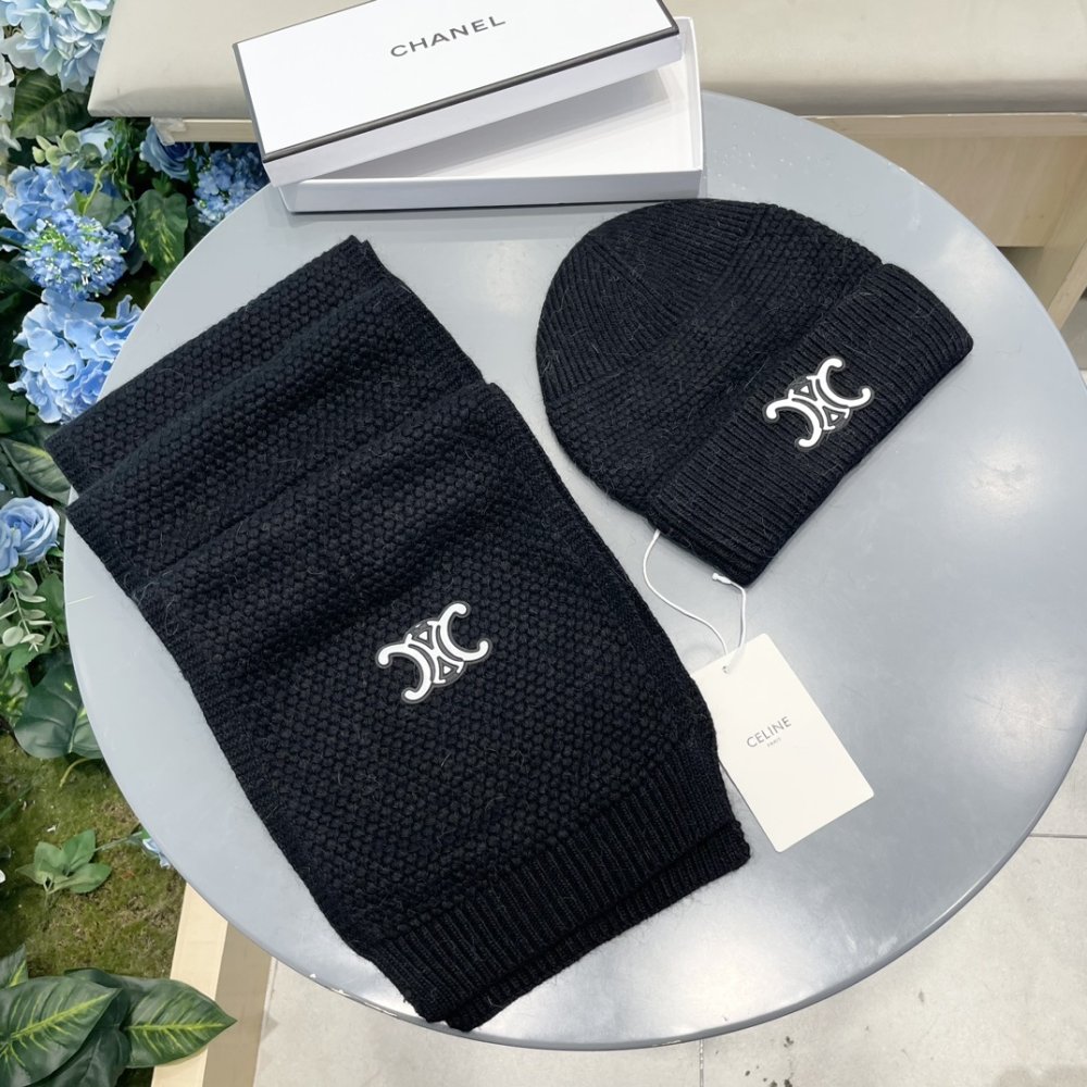 Комплект шерстяные шапка и шарф фото 3