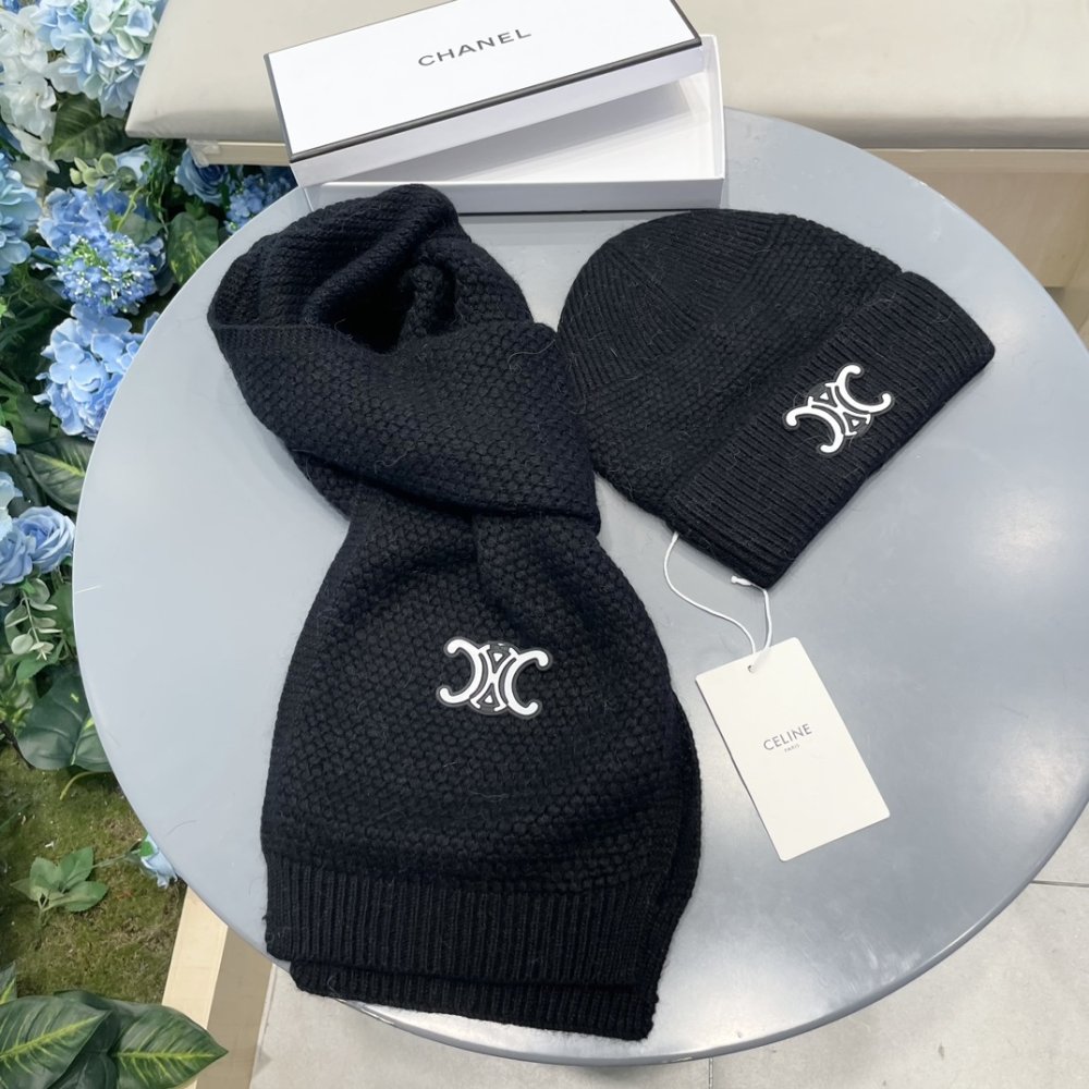 Комплект шерстяные шапка и шарф фото 4