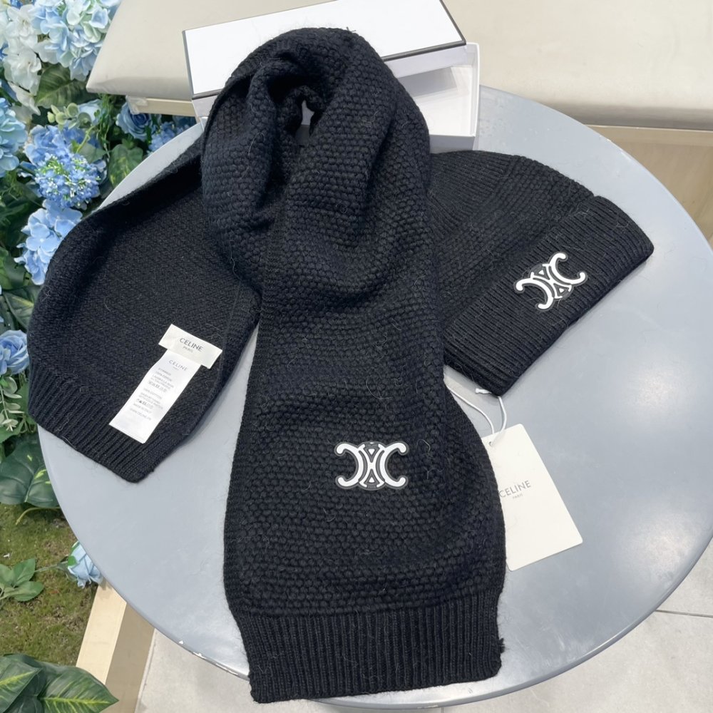 Комплект шерстяные шапка и шарф фото 6