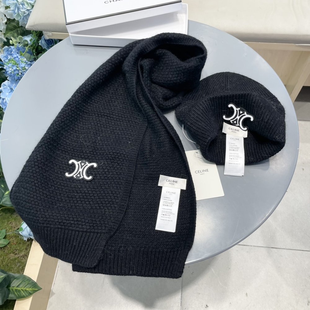 Комплект шерстяные шапка и шарф фото 9