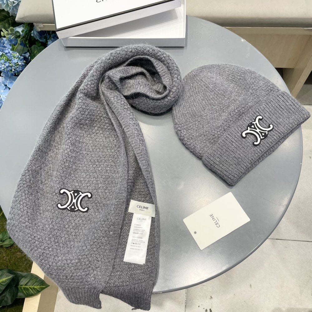 Комплект шерстяные шапка и шарф фото 9