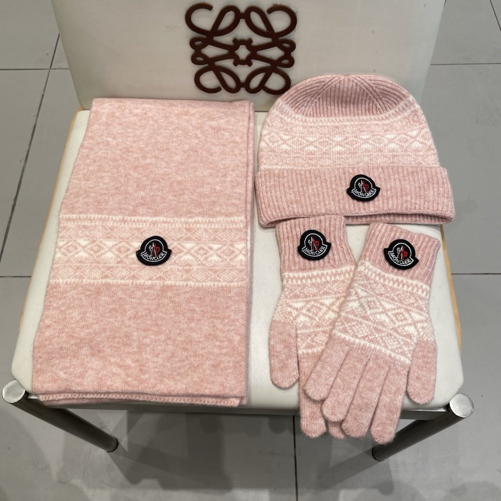 Комплект вовняні шапка, шарф і рукавички