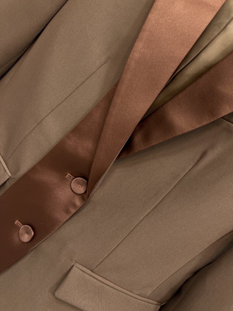 Коричневый блейзер женский фото 3