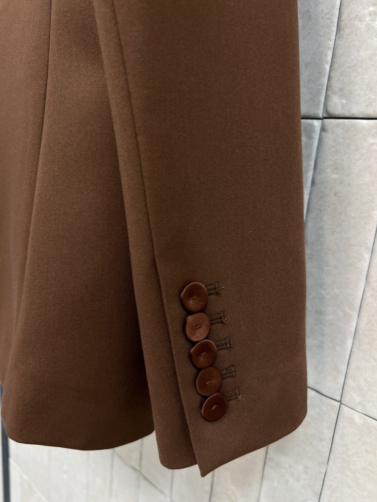 Коричневый блейзер женский фото 6