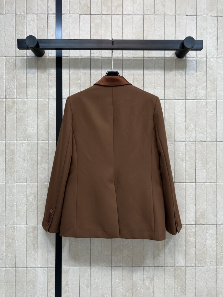 Коричневый блейзер женский фото 7