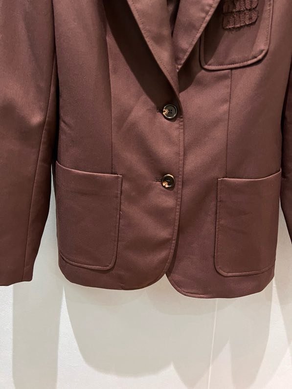 Коричневий піджак жіночий фото 3