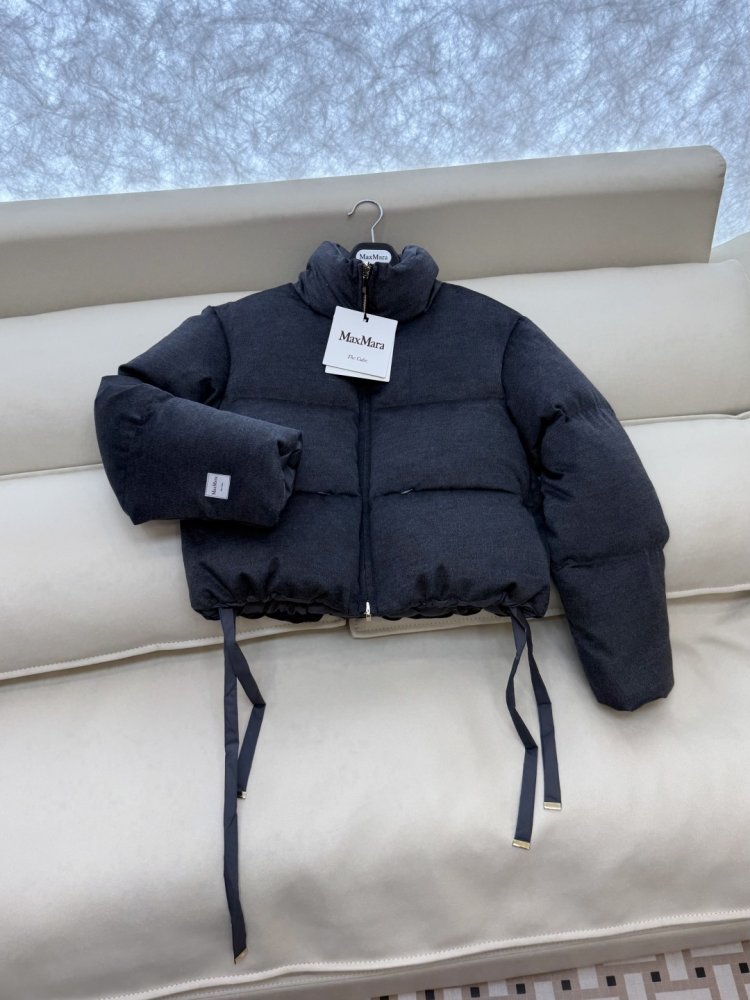 Короткая двусторонняя куртка пуховик с воротником стойкой фото 3