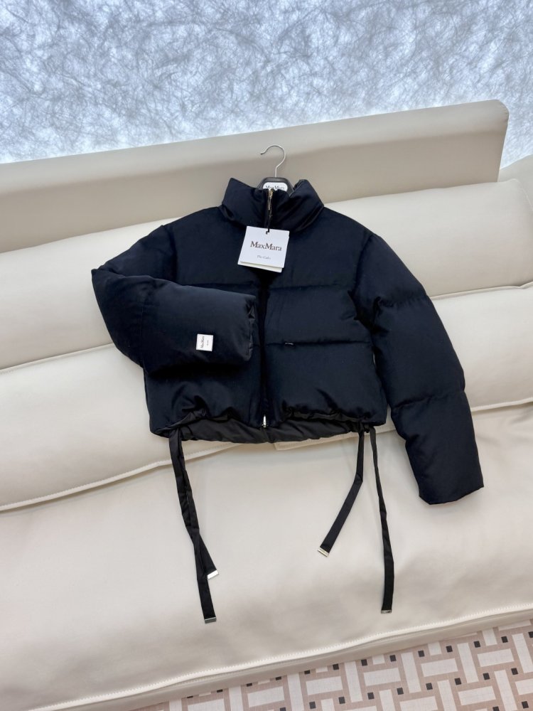 Короткая двусторонняя куртка пуховик с воротником стойкой фото 3