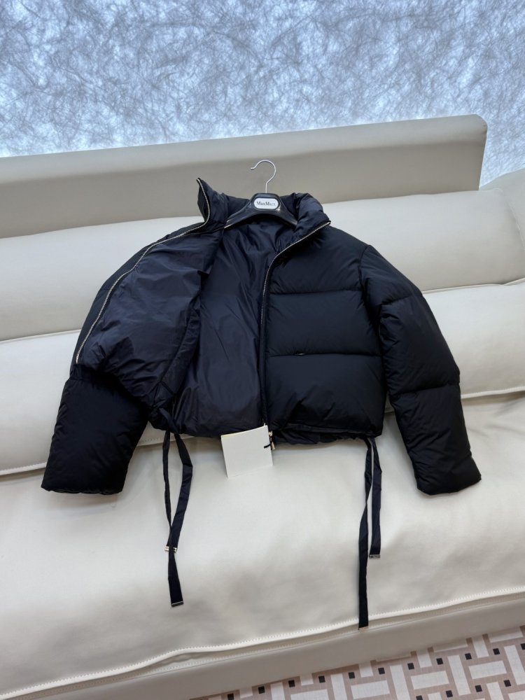 Короткая двусторонняя куртка пуховик с воротником стойкой фото 5