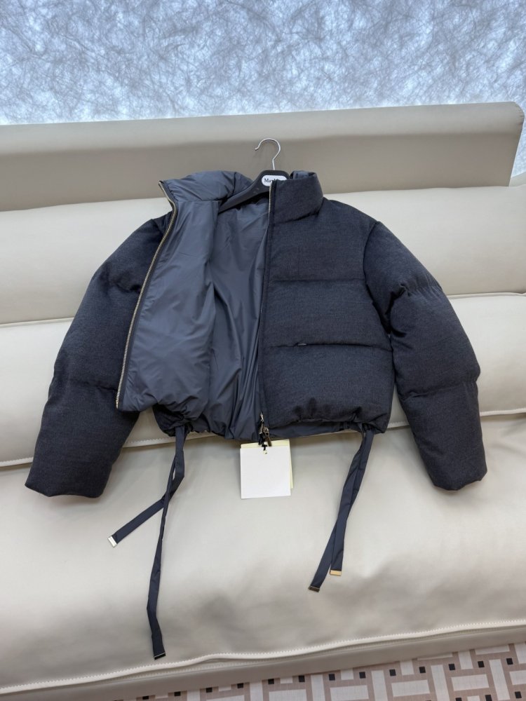 Короткая двусторонняя куртка пуховик с воротником стойкой фото 5