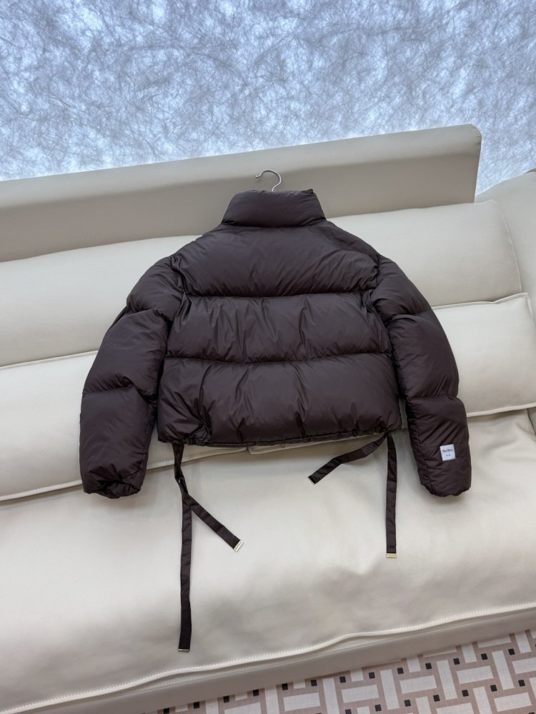 Короткая двусторонняя куртка пуховик с воротником стойкой фото 6