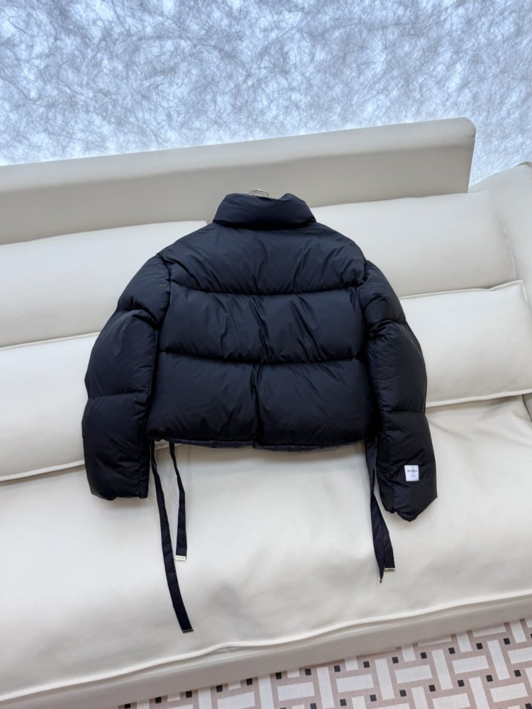 Короткая двусторонняя куртка пуховик с воротником стойкой фото 6