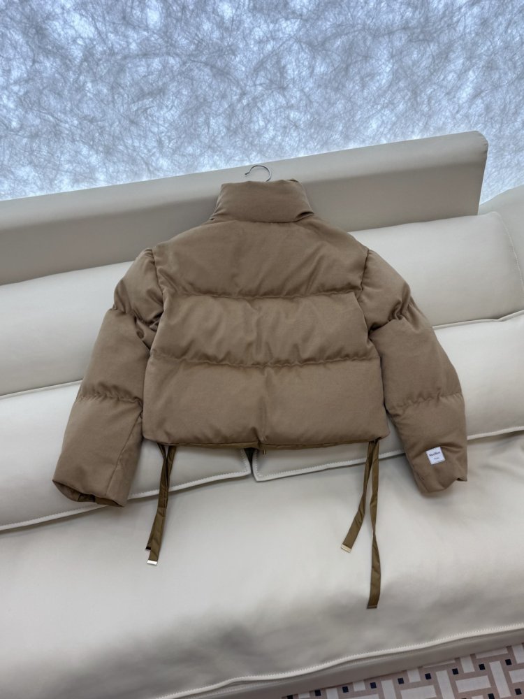 Короткая двусторонняя куртка пуховик с воротником стойкой фото 6