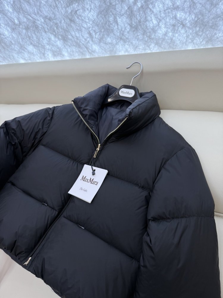 Короткая двусторонняя куртка пуховик с воротником стойкой фото 7