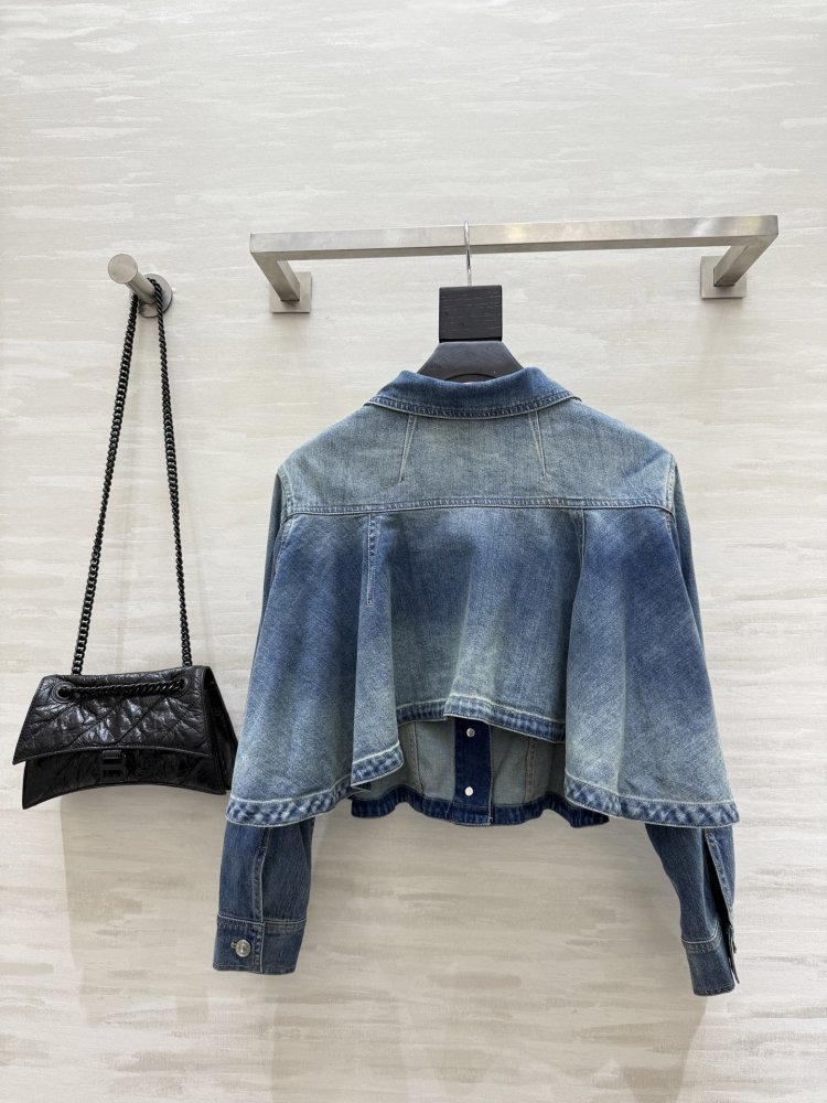 Короткая джинсовая куртка фото 5