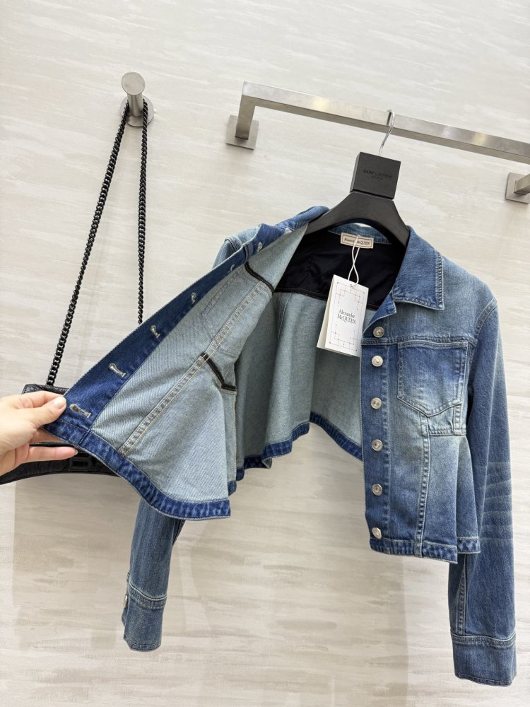 Короткая джинсовая куртка фото 7