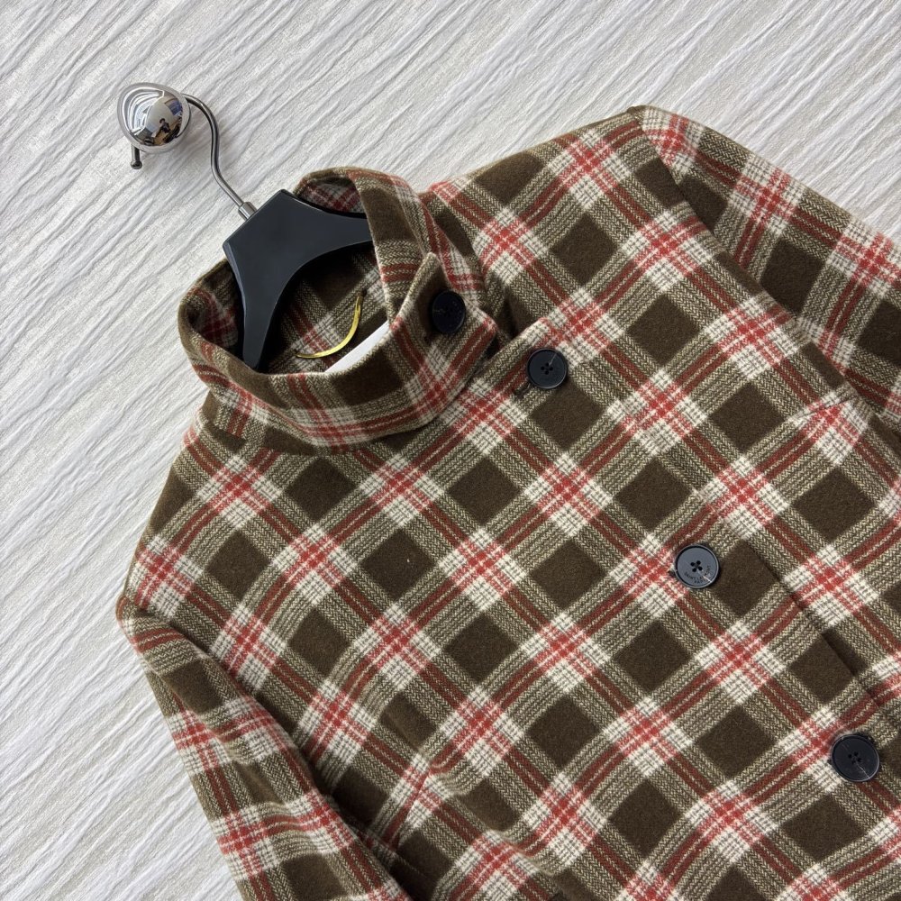 Short plaid jacket women's фото 3