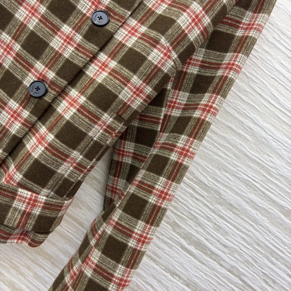 Short plaid jacket women's фото 7