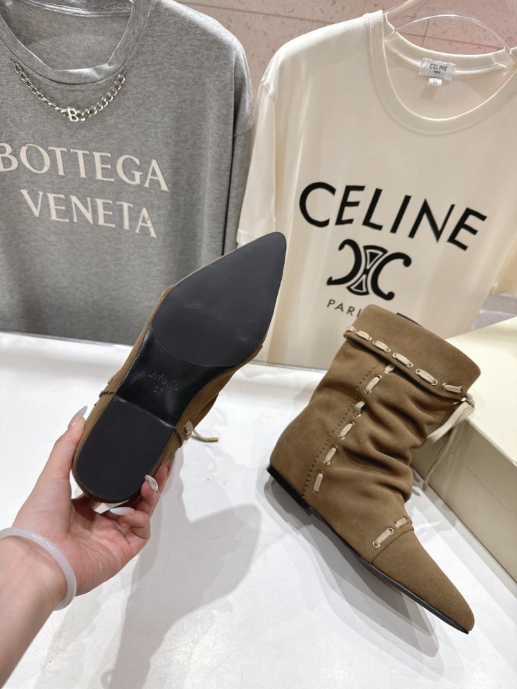 Короткі жіночі саопги зі шнурівкою до середини гомілки фото 9