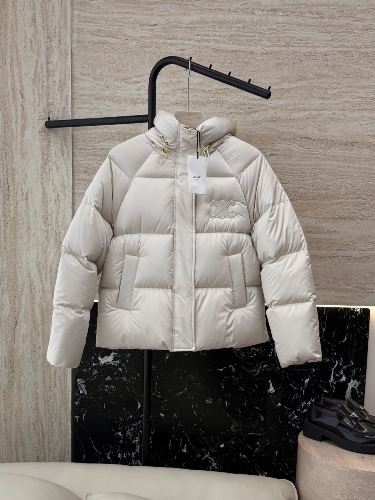 Короткий пуховик Celine з капюшоном