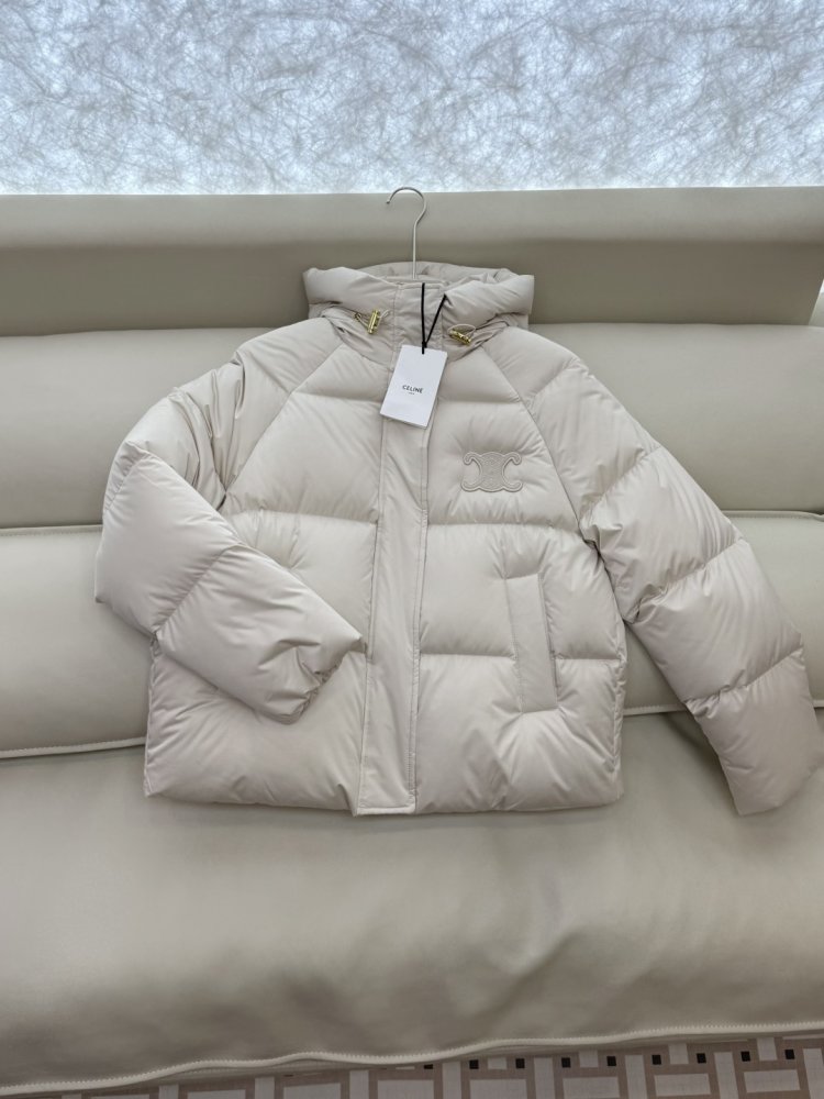 Короткий пуховик Celine з капюшоном фото 3