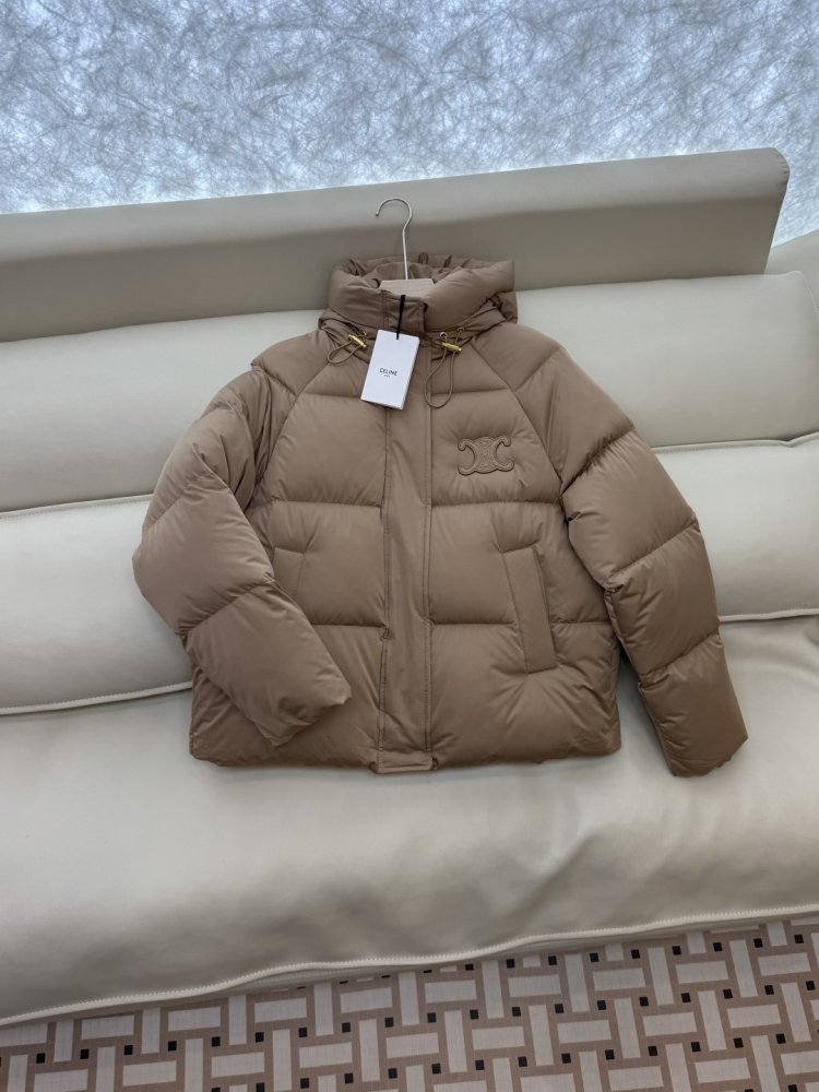 Короткий пуховик Celine с капюшоном фото 3