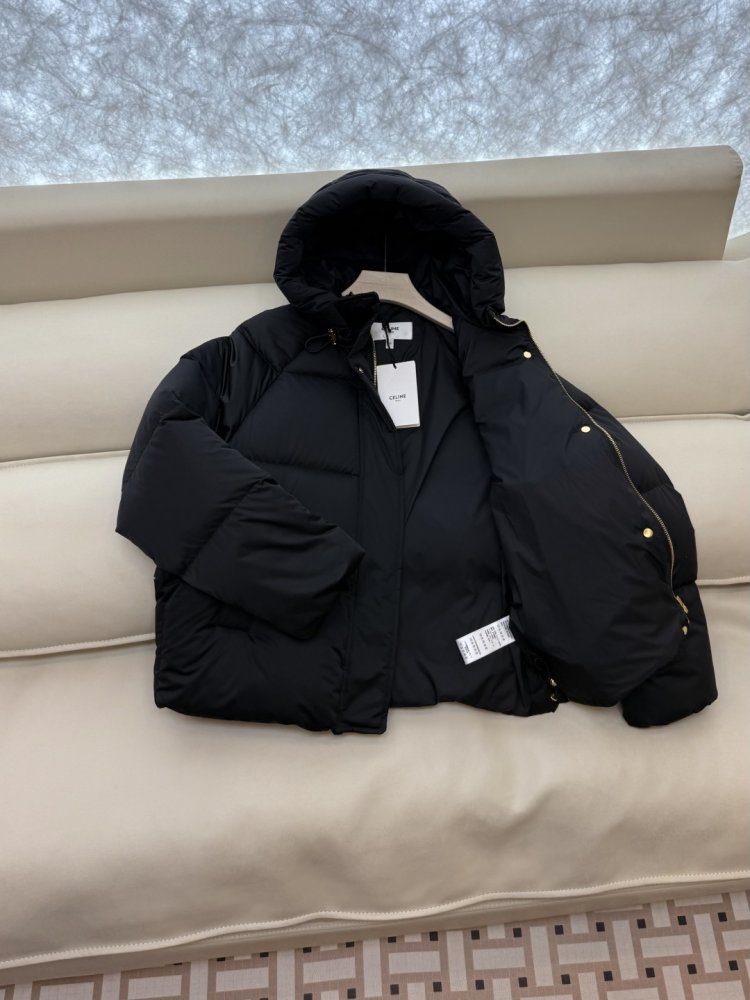 Короткий пуховик Celine з капюшоном фото 4