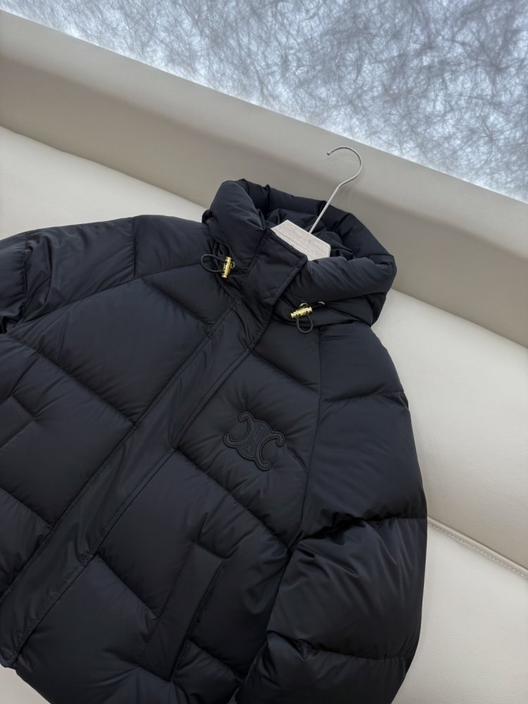 Короткий пуховик Celine з капюшоном фото 6