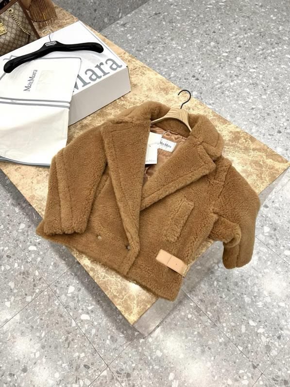 Короткий пальто Teddy Bear суміш вовни альпаки