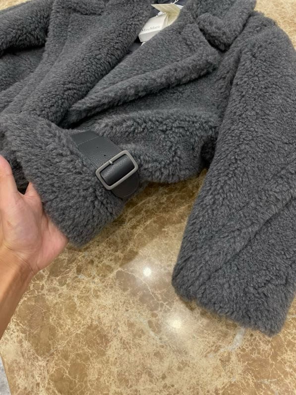 Короткое серое пальто Teddy Bear фото 7