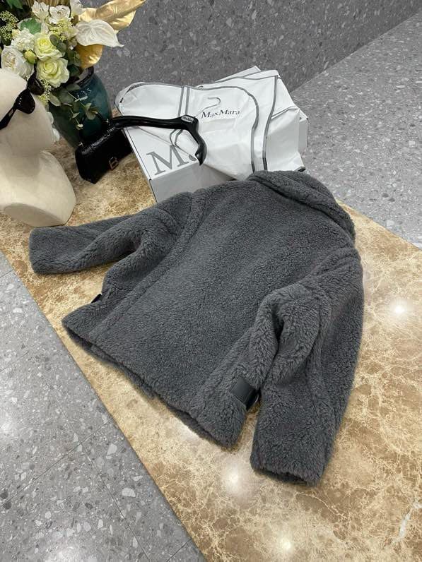 Короткое серое пальто Teddy Bear фото 8