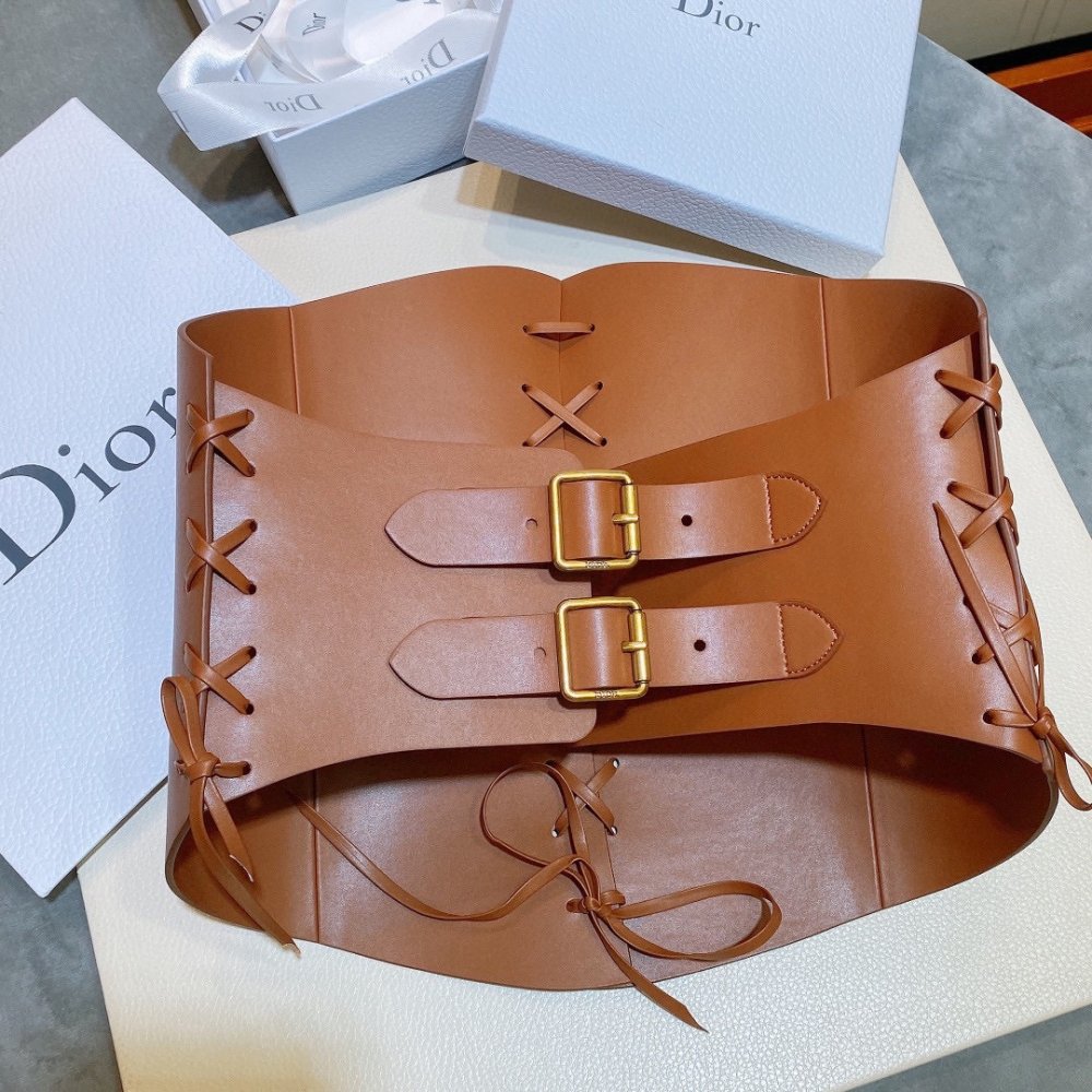 Корсет из кожи коричневый женский