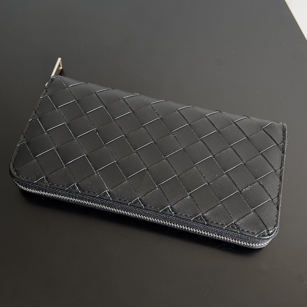 Кошелек из плетеной кожи 19 см фото 3