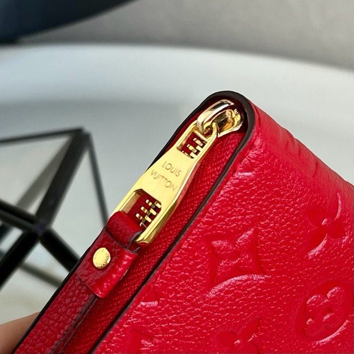 Кошелек красный кожаный фото 2