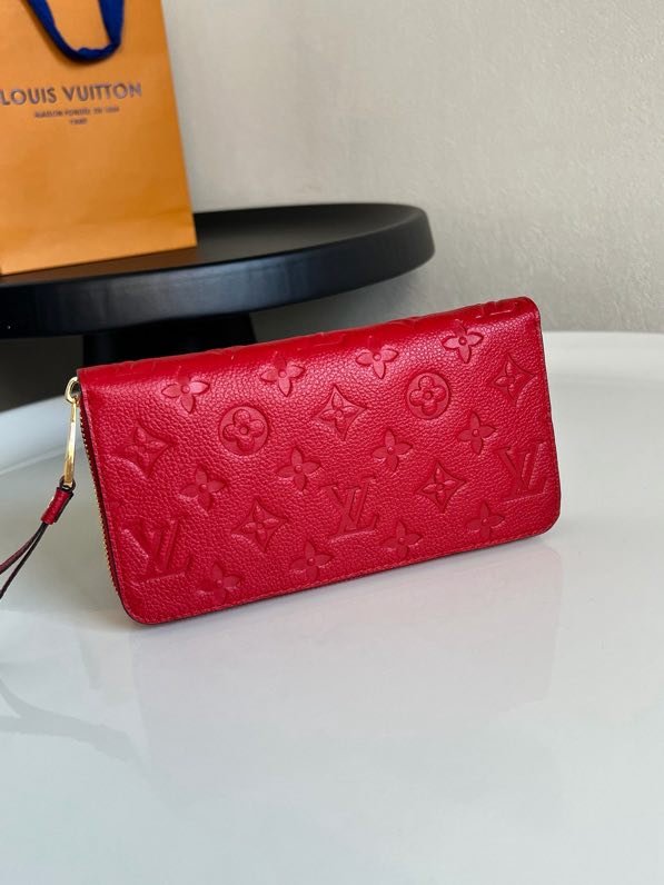 Кошелек красный кожаный фото 3