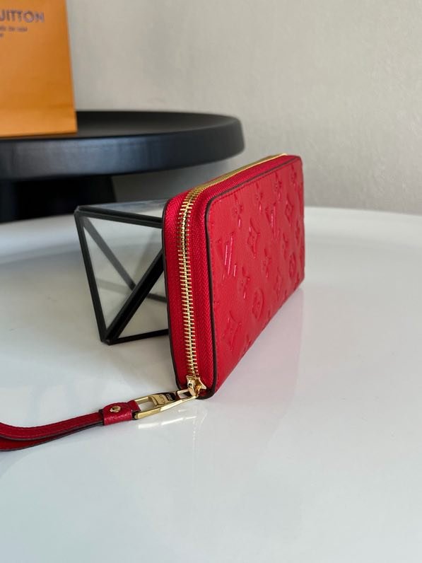 Кошелек красный кожаный фото 4