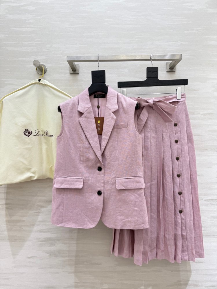 Костюм лляної жіночий (жилет і спідниця)