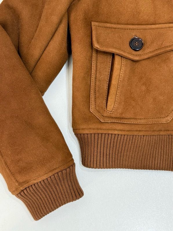 Leather sheepskin coat women's фото 6