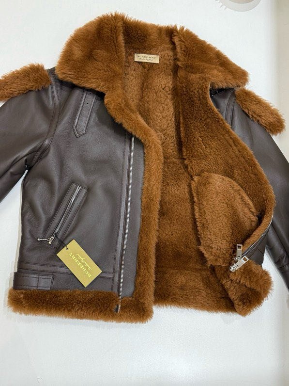 Leather sheepskin coat women's фото 9