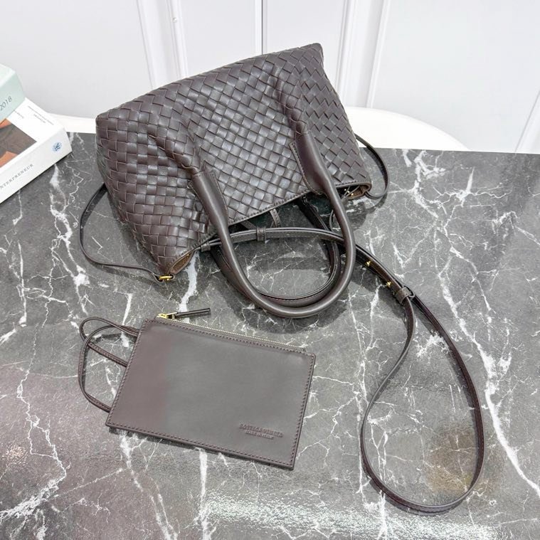 Кожаная двусторонняя сумка тоут Pinacoteca 24 см фото 5