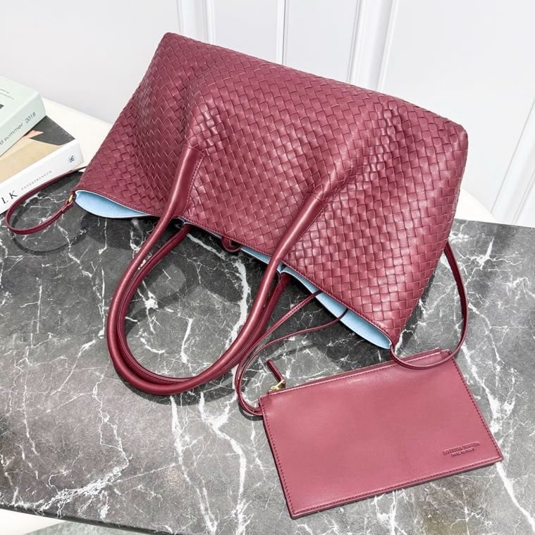 Кожаная двусторонняя сумка тоут Pinacoteca 43 см фото 3