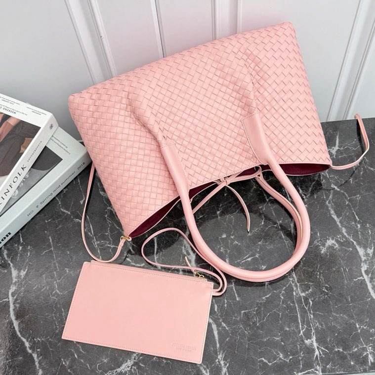 Кожаная двусторонняя сумка тоут Pinacoteca 43 см фото 4