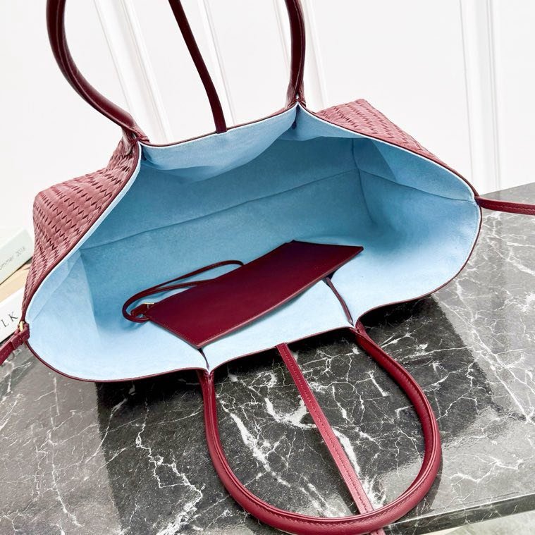 Кожаная двусторонняя сумка тоут Pinacoteca 43 см фото 5