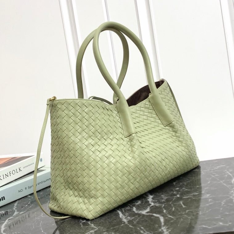 Кожаная двусторонняя сумка тоут Pinacoteca 43 см фото 5