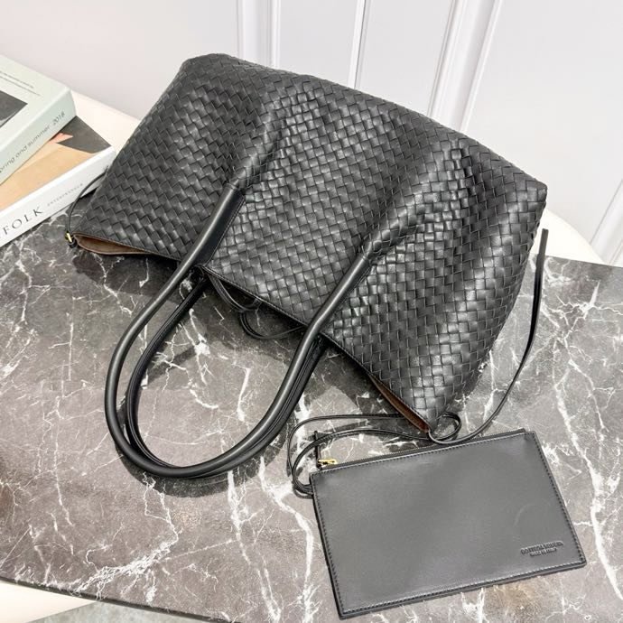 Кожаная двусторонняя сумка тоут Pinacoteca 43 см фото 6